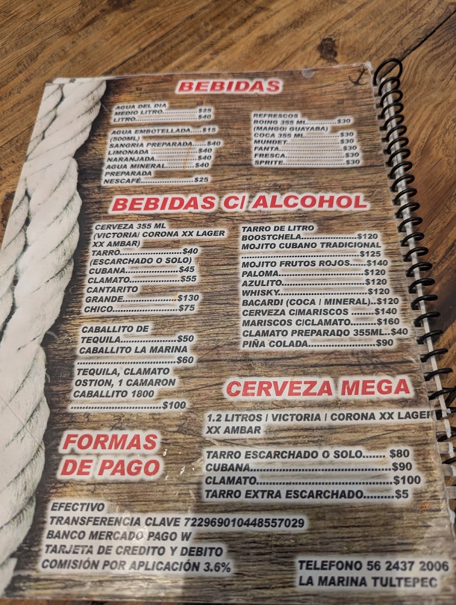 Menu La Marina Tultepec-1